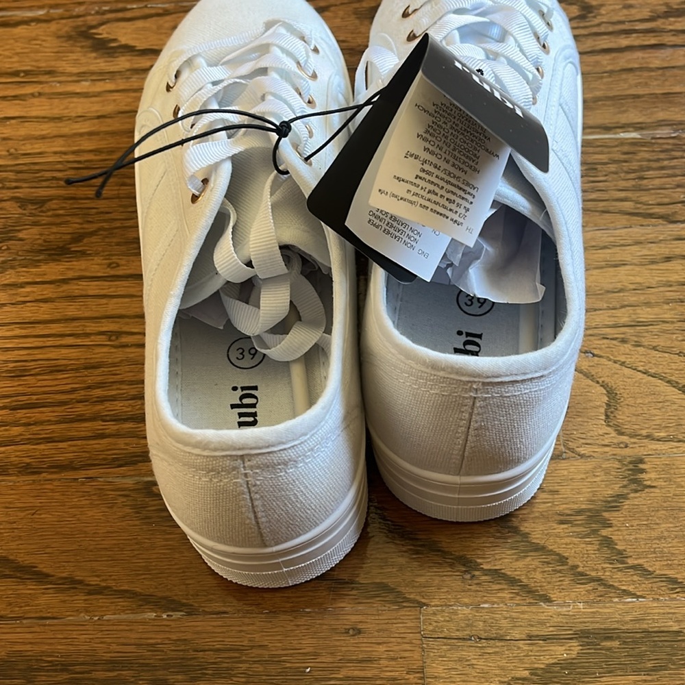 Rubi Classic White Canvas Platform Sneakers - Picture 5 of 6